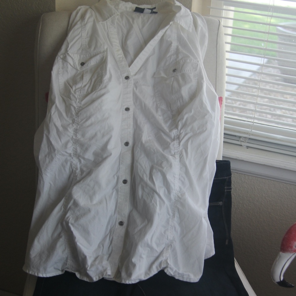 Lane Bryant Two Pocket Button up